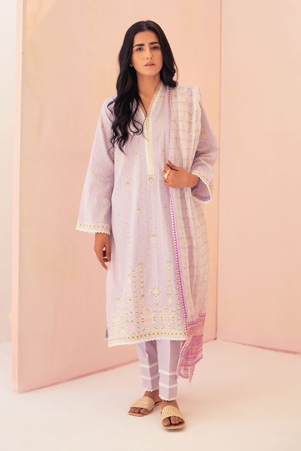 Embrace color with a blue digital printed 3-piece suit
