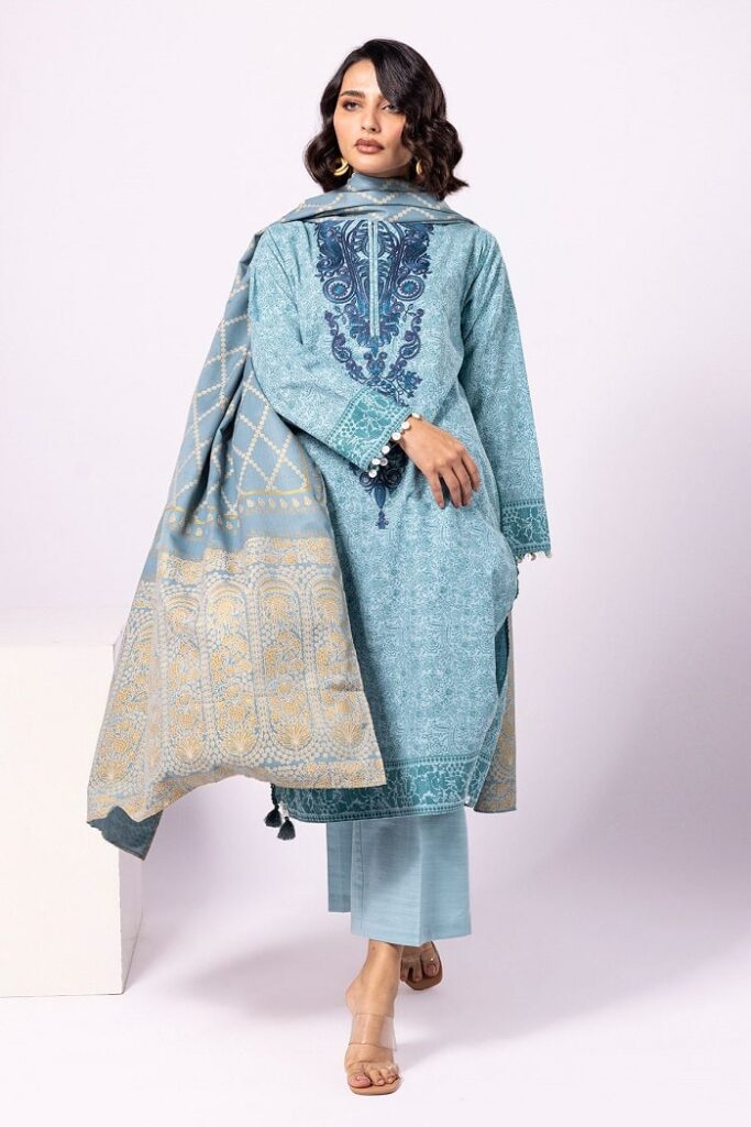 Khaadi Winter Sale Upto 70% off at Blue  dresses