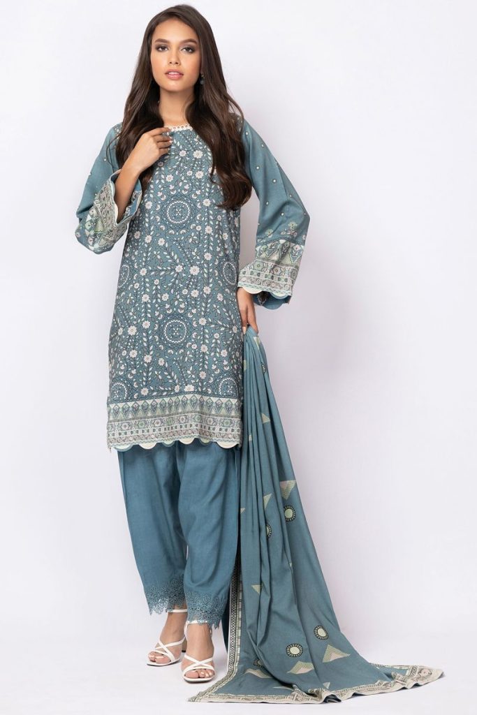 Alkaram Studio Winter 3 Pc Stylish and Embroidered