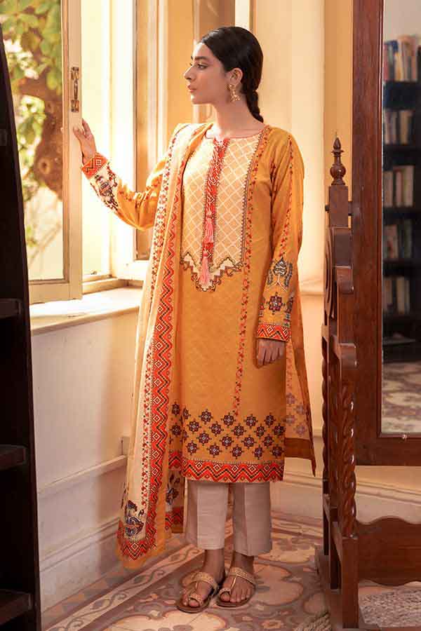 Zellbury Winter Collection yellow Khaddar With Price