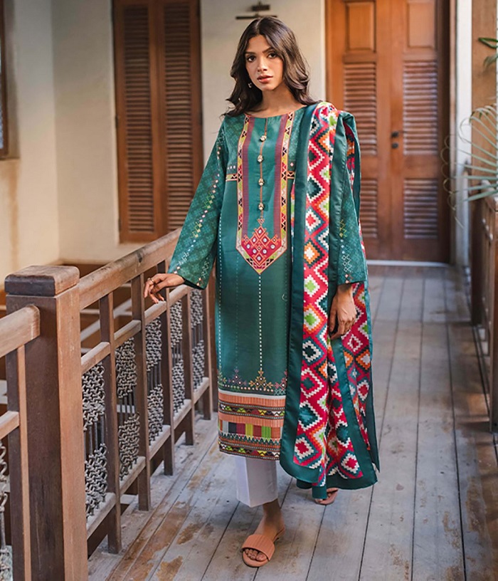 Zellbury Winter Collection Green Khaddar With Price